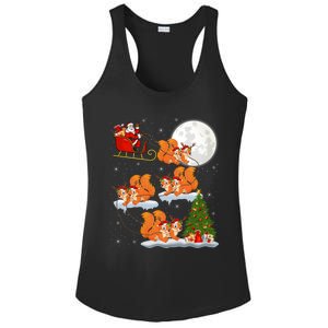 Funny Xmas Lighting Tree Santa Riding Squirrel Christmas Cute Gift Ladies PosiCharge Competitor Racerback Tank