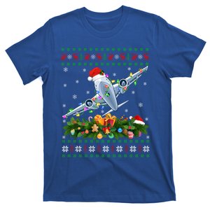 Funny Xmas Lighting Tree Santa Ugly Airplane Christmas Gift T-Shirt