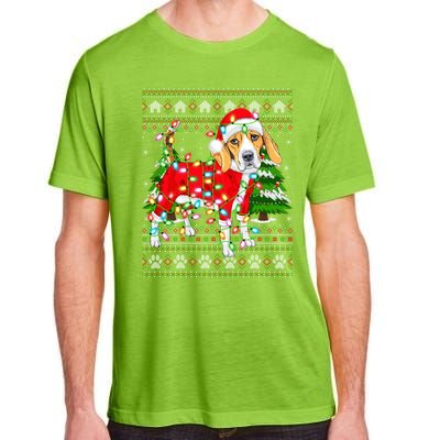 Funny Xmas Lighting Ugly Santa Beagle Christmas Meaningful Gift Adult ChromaSoft Performance T-Shirt