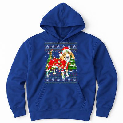 Funny Xmas Lighting Ugly Santa Beagle Christmas Meaningful Gift Hoodie