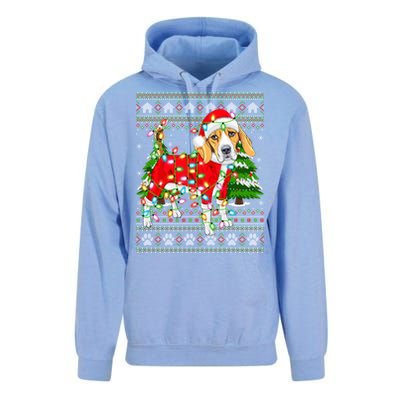 Funny Xmas Lighting Ugly Santa Beagle Christmas Meaningful Gift Unisex Surf Hoodie