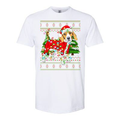 Funny Xmas Lighting Ugly Santa Beagle Christmas Meaningful Gift Softstyle CVC T-Shirt