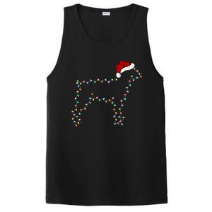 Funny Xmas Lighting Santa Hat Brittany Spaniel Dog Christmas Meaningful Gift PosiCharge Competitor Tank