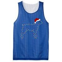 Funny Xmas Lighting Santa Hat Brittany Spaniel Dog Christmas Meaningful Gift Mesh Reversible Basketball Jersey Tank