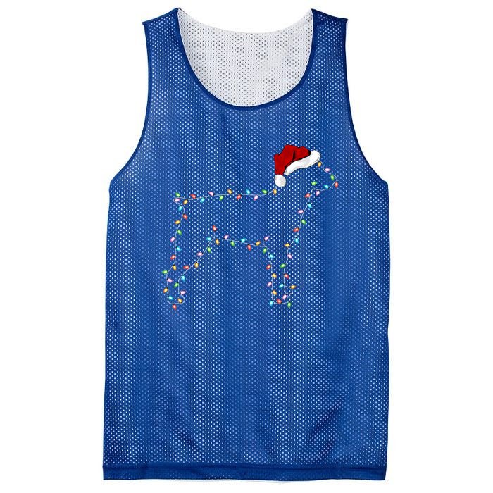 Funny Xmas Lighting Santa Hat Brittany Spaniel Dog Christmas Meaningful Gift Mesh Reversible Basketball Jersey Tank