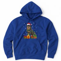 Funny Xmas Lighting Matching Santa Hat Rottweiler Christmas Meaningful Gift Hoodie