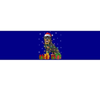 Funny Xmas Lighting Matching Santa Hat Rottweiler Christmas Meaningful Gift Bumper Sticker