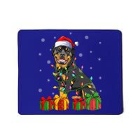 Funny Xmas Lighting Matching Santa Hat Rottweiler Christmas Meaningful Gift Mousepad