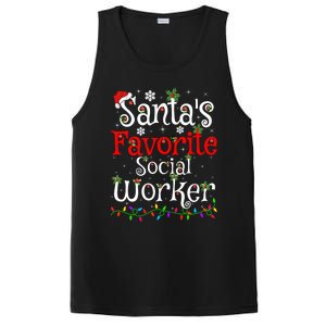 Funny Xmas Lighting SantaS Favorite Social Worker Christmas Meaningful Gift PosiCharge Competitor Tank