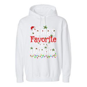 Funny Xmas Lighting SantaS Favorite Social Worker Christmas Meaningful Gift Garment-Dyed Fleece Hoodie