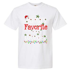 Funny Xmas Lighting SantaS Favorite Social Worker Christmas Meaningful Gift Garment-Dyed Heavyweight T-Shirt