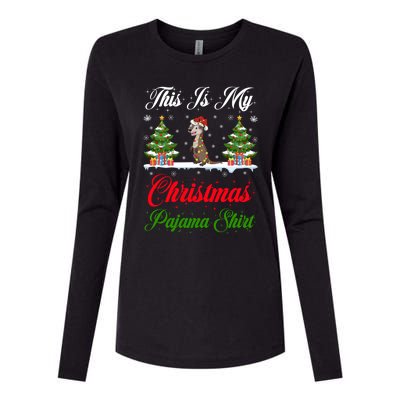 Funny Xmas Lighting This Is My Otter Christmas Pajama Gift Womens Cotton Relaxed Long Sleeve T-Shirt