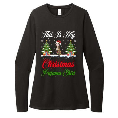 Funny Xmas Lighting This Is My Otter Christmas Pajama Gift Womens CVC Long Sleeve Shirt