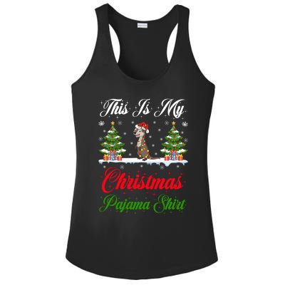 Funny Xmas Lighting This Is My Otter Christmas Pajama Gift Ladies PosiCharge Competitor Racerback Tank