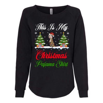 Funny Xmas Lighting This Is My Otter Christmas Pajama Gift Womens California Wash Sweatshirt