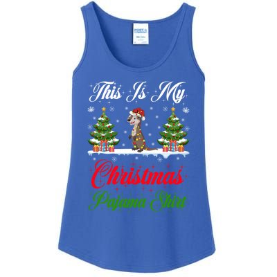 Funny Xmas Lighting This Is My Otter Christmas Pajama Gift Ladies Essential Tank