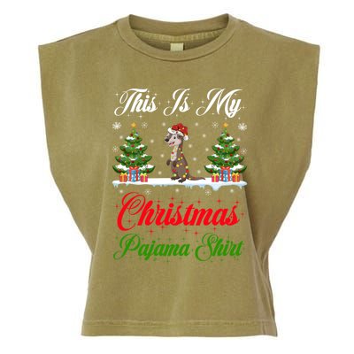 Funny Xmas Lighting This Is My Otter Christmas Pajama Gift Garment-Dyed Women's Muscle Tee