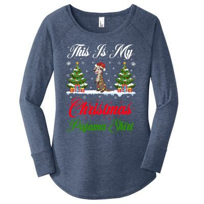 Funny Xmas Lighting This Is My Otter Christmas Pajama Gift Women's Perfect Tri Tunic Long Sleeve Shirt