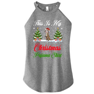 Funny Xmas Lighting This Is My Otter Christmas Pajama Gift Women's Perfect Tri Rocker Tank