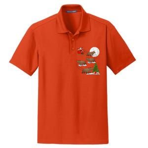 Funny Xmas Lighting Tree Santa Riding Capybara Christmas Dry Zone Grid Polo