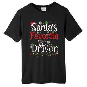 Funny Xmas Lighting Santas Favorite Bus Driver Christmas Tall Fusion ChromaSoft Performance T-Shirt