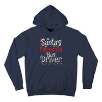 Funny Xmas Lighting Santas Favorite Bus Driver Christmas Hoodie