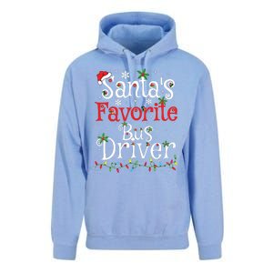 Funny Xmas Lighting Santas Favorite Bus Driver Christmas Unisex Surf Hoodie