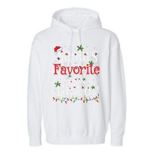 Funny Xmas Lighting Santas Favorite Bus Driver Christmas Garment-Dyed Fleece Hoodie