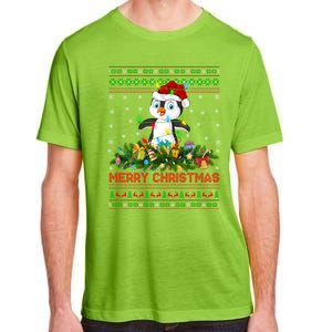 Funny Xmas Lighting Tree Santa Ugly Penguin Christmas Gift Adult ChromaSoft Performance T-Shirt