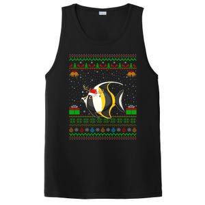 Funny Xmas Lighting Santa Hat Ugly Angelfish Christmas Meaningful Gift PosiCharge Competitor Tank