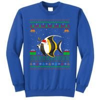 Funny Xmas Lighting Santa Hat Ugly Angelfish Christmas Meaningful Gift Sweatshirt