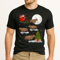 Funny Xmas Lighting Tree Santa Riding Capybara Christmas Gift Cooling Performance Crew T-Shirt
