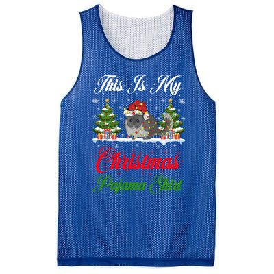 Funny Xmas Lighting This Is My Chinchillas Christmas Pajama Gift Mesh Reversible Basketball Jersey Tank