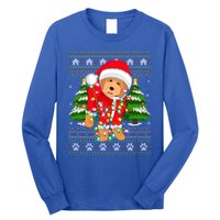 Funny Xmas Lighting Ugly Santa Goldendoodle Christmas Great Gift Long Sleeve Shirt