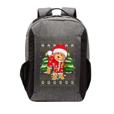 Funny Xmas Lighting Ugly Santa Goldendoodle Christmas Great Gift Vector Backpack