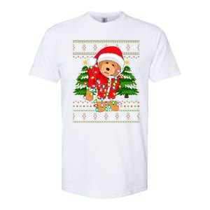 Funny Xmas Lighting Ugly Santa Goldendoodle Christmas Great Gift Softstyle CVC T-Shirt