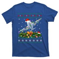 Funny Xmas Lighting Tree Santa Ugly Airplane Christmas Cute Gift T-Shirt