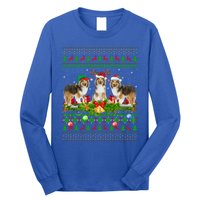 Funny Xmas Lighting Santa Ugly Shetland Sheepdog Christmas Meaningful Gift Long Sleeve Shirt