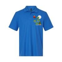 Funny Xmas Lighting Tree Santa Riding Peacock Christmas Funny Gift Softstyle Adult Sport Polo