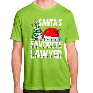 Funny Xmas Lighting SantaS Favorite Lawyer Christmas Adult ChromaSoft Performance T-Shirt