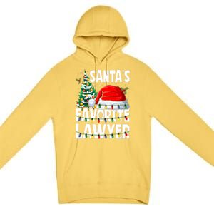 Funny Xmas Lighting SantaS Favorite Lawyer Christmas Premium Pullover Hoodie