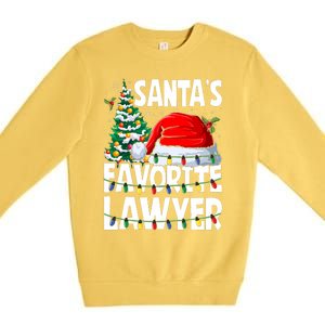 Funny Xmas Lighting SantaS Favorite Lawyer Christmas Premium Crewneck Sweatshirt