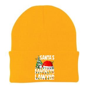 Funny Xmas Lighting SantaS Favorite Lawyer Christmas Knit Cap Winter Beanie