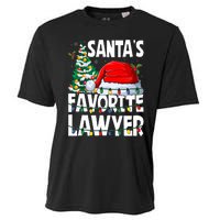 Funny Xmas Lighting SantaS Favorite Lawyer Christmas Cooling Performance Crew T-Shirt