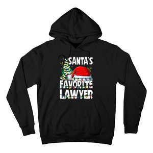 Funny Xmas Lighting SantaS Favorite Lawyer Christmas Hoodie