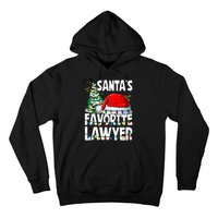 Funny Xmas Lighting SantaS Favorite Lawyer Christmas Hoodie