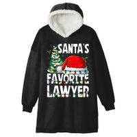 Funny Xmas Lighting SantaS Favorite Lawyer Christmas Hooded Wearable Blanket