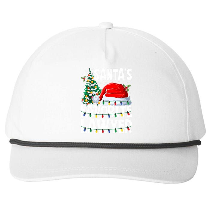 Funny Xmas Lighting SantaS Favorite Lawyer Christmas Snapback Five-Panel Rope Hat