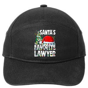 Funny Xmas Lighting SantaS Favorite Lawyer Christmas 7-Panel Snapback Hat