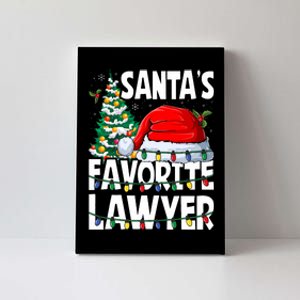 Funny Xmas Lighting SantaS Favorite Lawyer Christmas Canvas